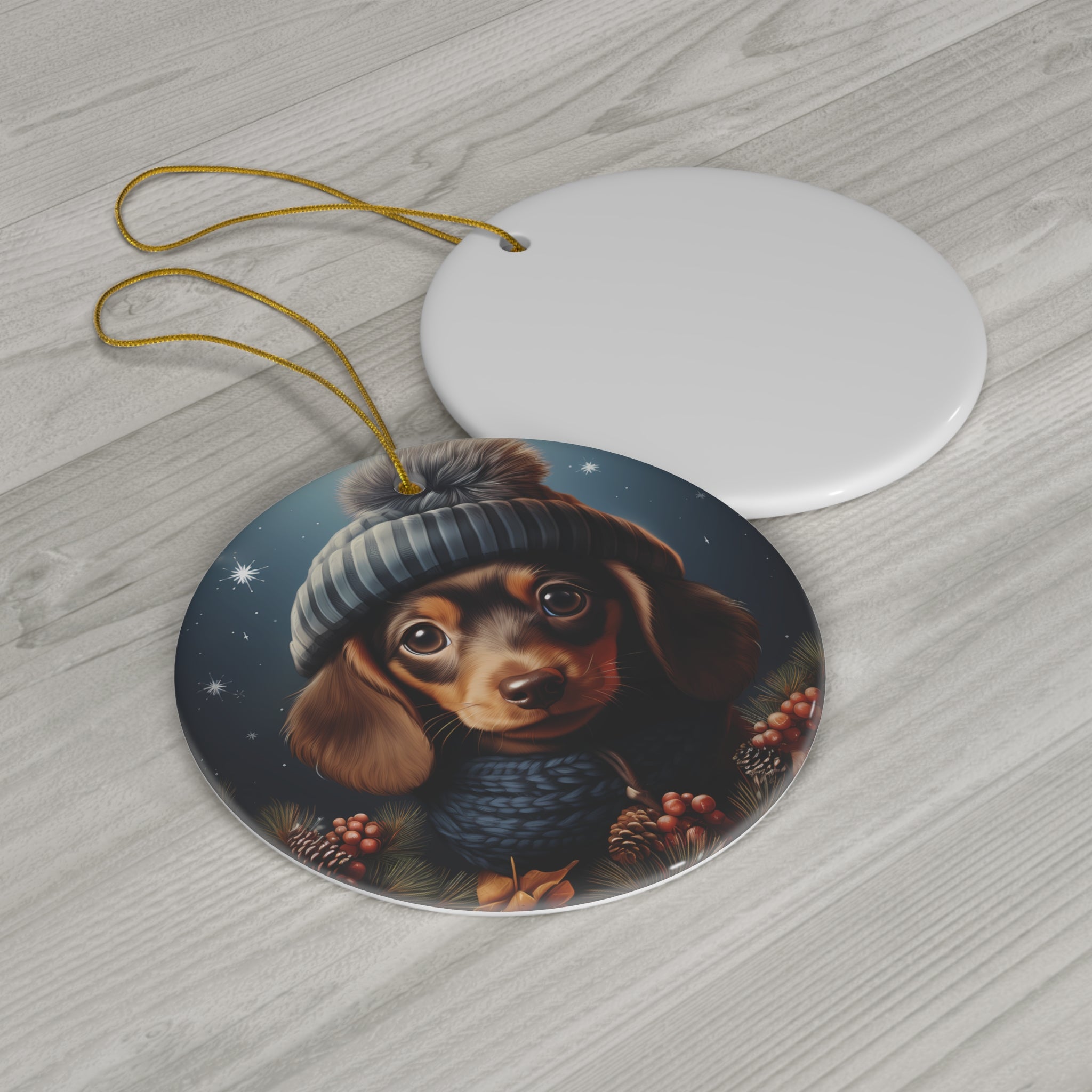 Dog Ceramic Disc Ornament            Item #919951