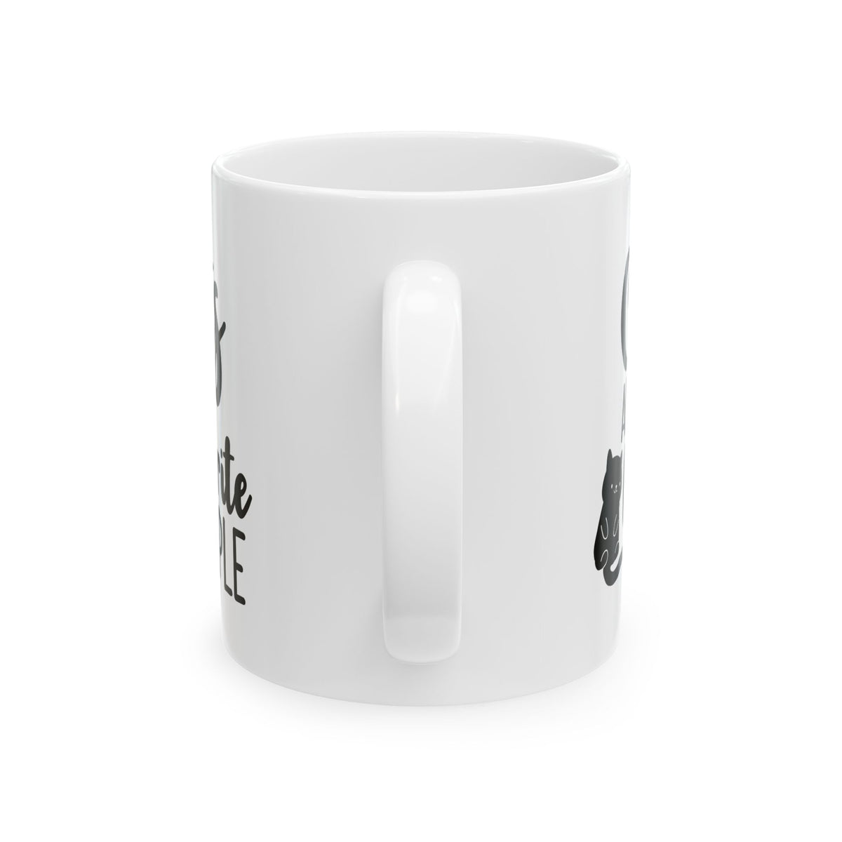 Cat Lovers Mug — “Cats Are My Favorite People” Ceramic Coffee Cup 11oz   Item #255047