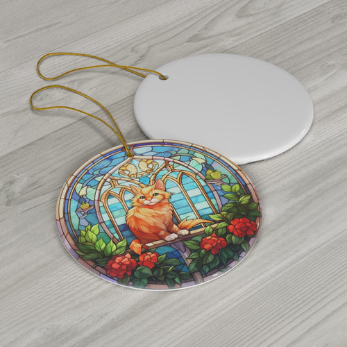 Cat Ceramic Ornament           Item #674294 - Buckshot's Bargain Barn