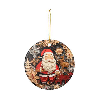Santa Claus Christmas Ceramic Ornament   Item #827084