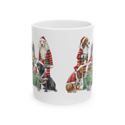 Christmas Dogs Mug – Festive Santa Dog Holiday Coffee Cup 11oz  Item #780378