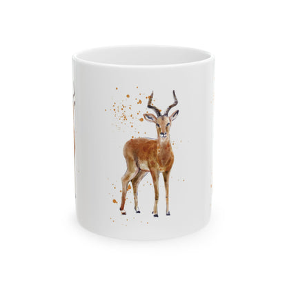 Watercolor Antelope Ceramic Mug — Wildlife Coffee Cup 11oz    Item #484304