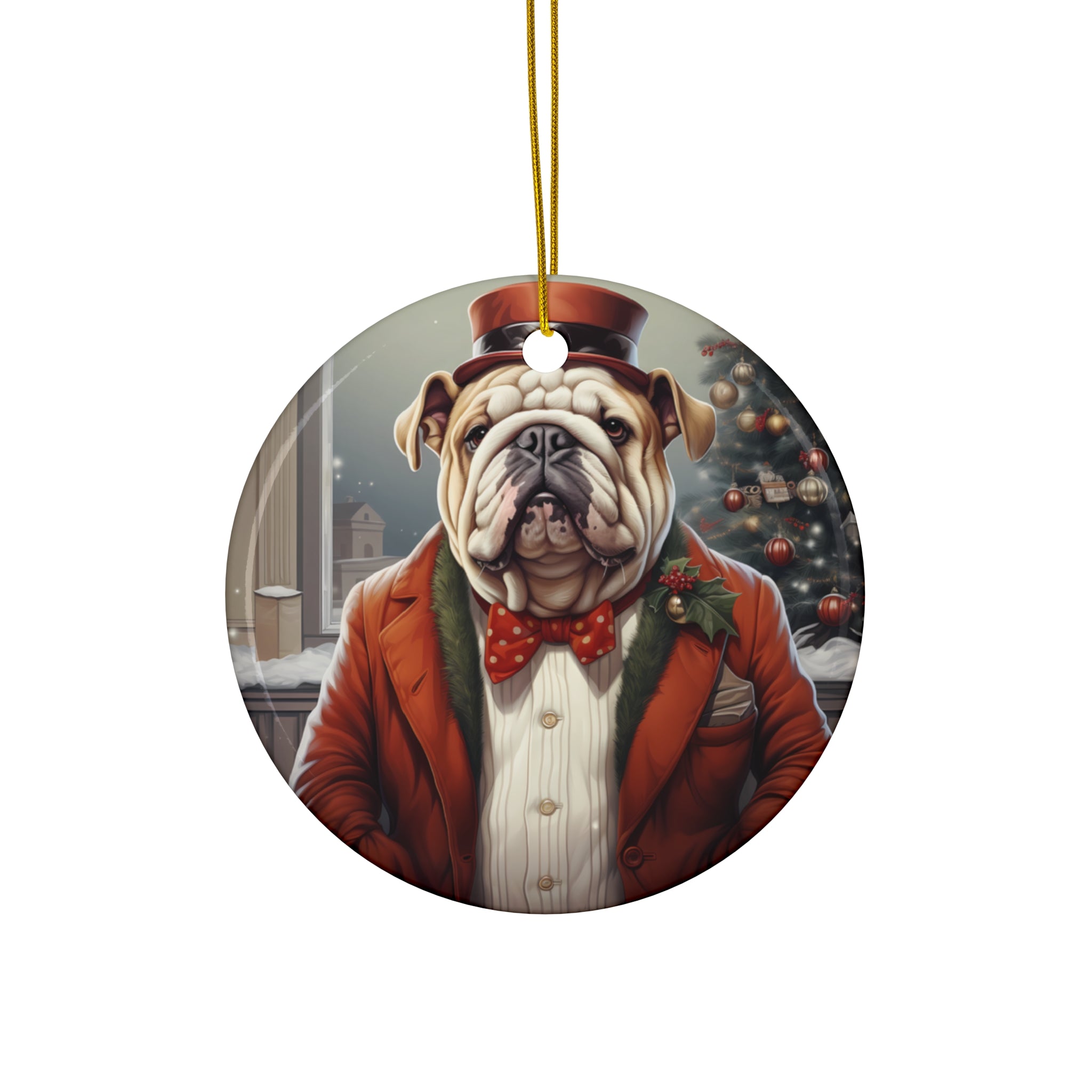 Dog Ceramic Disc Ornament          Item #5013635
