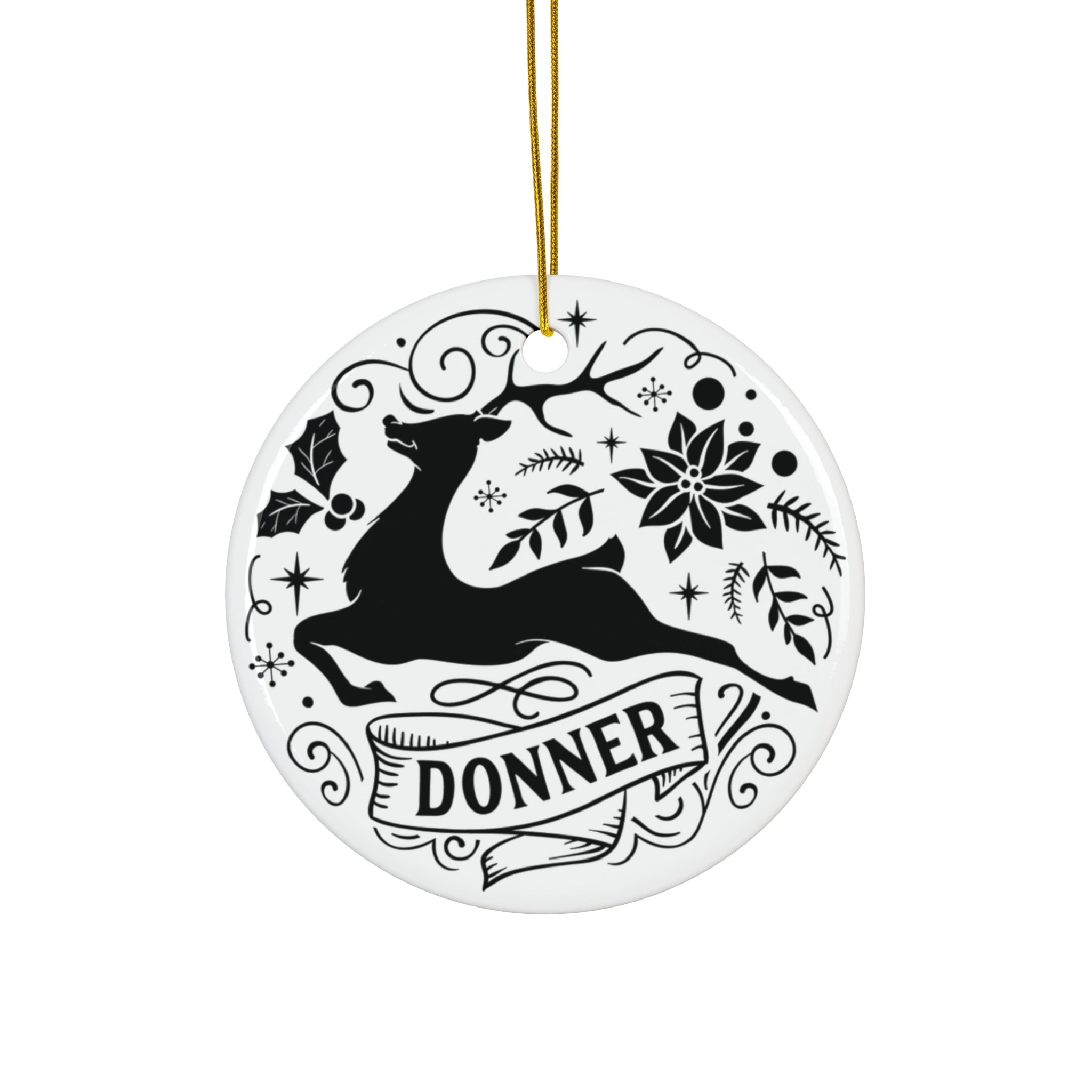 Donner Reindeer Ceramic Ornament By Santa's Creations     Item #7576821 - Buckshot's Bargain Barn