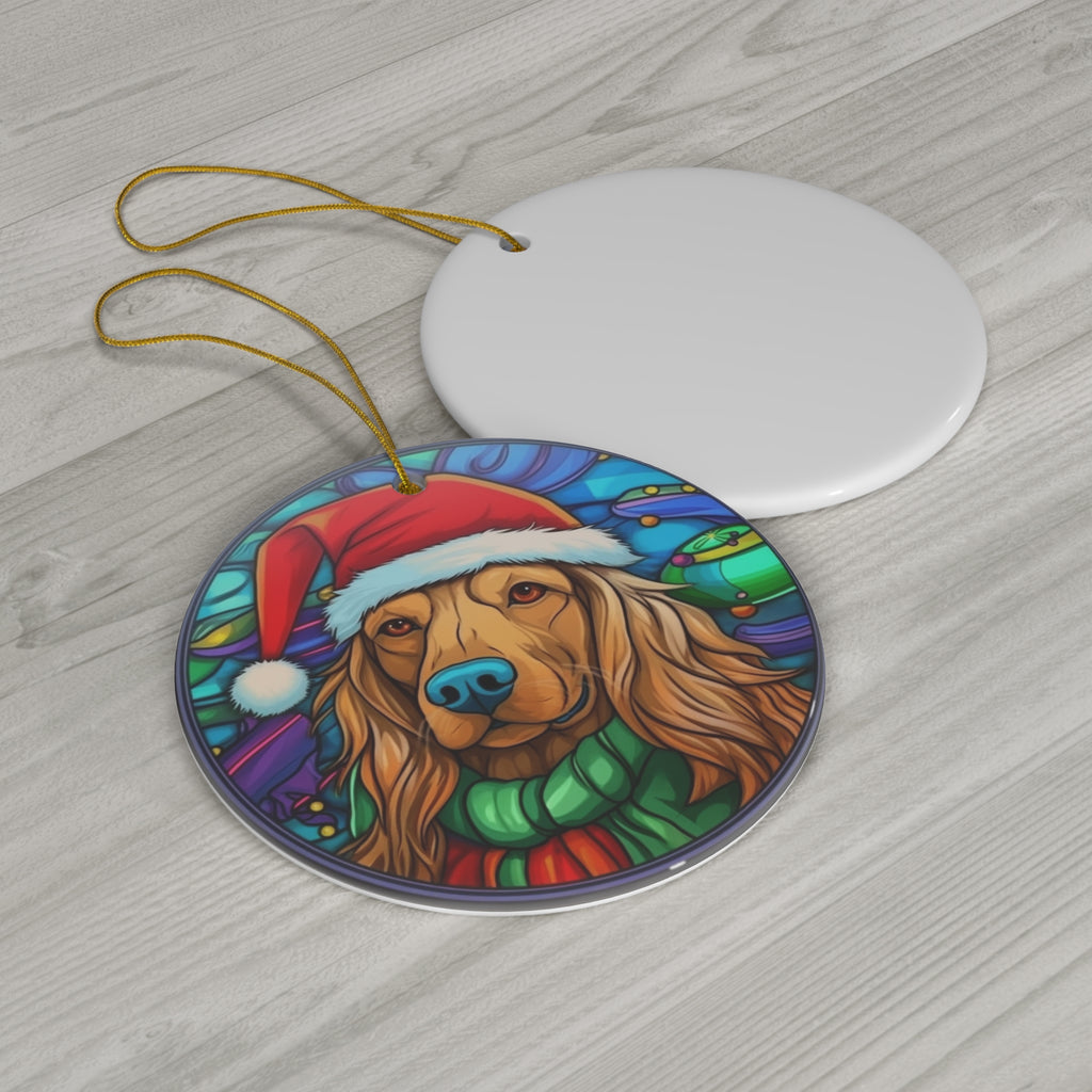 Dog Ceramic Disc Ornament             Item #8905772