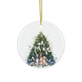 Christmas Dog Ceramic Disc Ornament                 Item #5970683