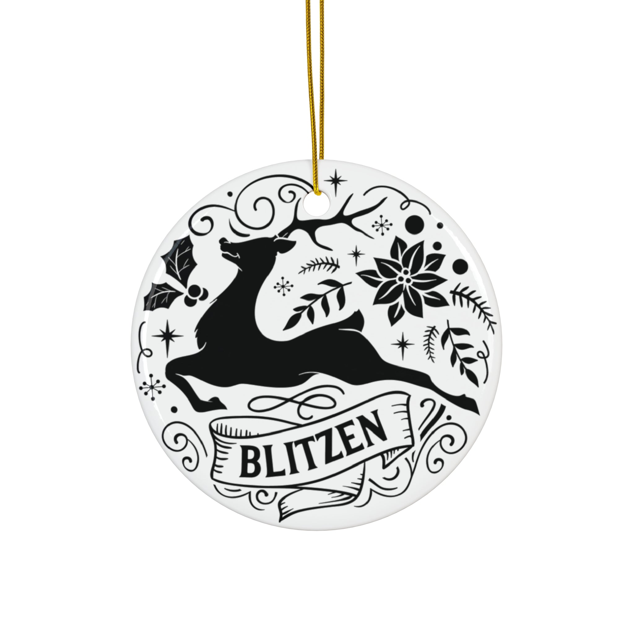 Blitzen Reindeer Ceramic Ornament      Item #151272 - Buckshot's Bargain Barn