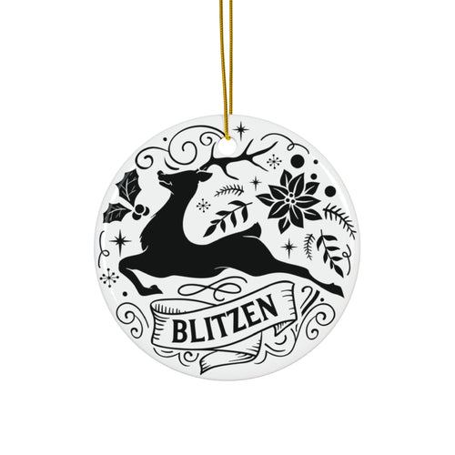 Blitzen Reindeer Ceramic Ornament      Item #151272 - Buckshot's Bargain Barn