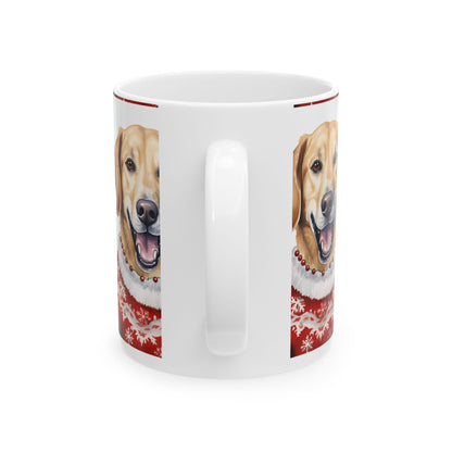 Golden Retriever Holiday Mug — Festive Dog Christmas Coffee Cup 11oz   Item #980262