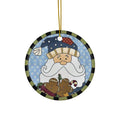 Santa Ceramic Disc Ornament       Item #5082746