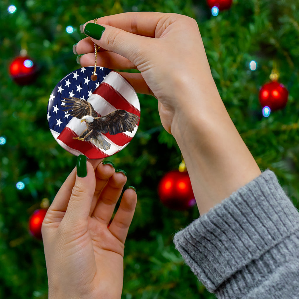 Eagle Ceramic Disc Ornament     Item #3415565