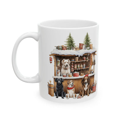 Holiday Cabin Dogs Ceramic Mug 11oz  Item #84578