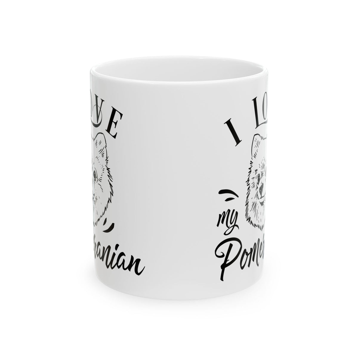 I Love My Pomeranian Ceramic Mug — Pet Coffee Cup 11oz   Item #64028