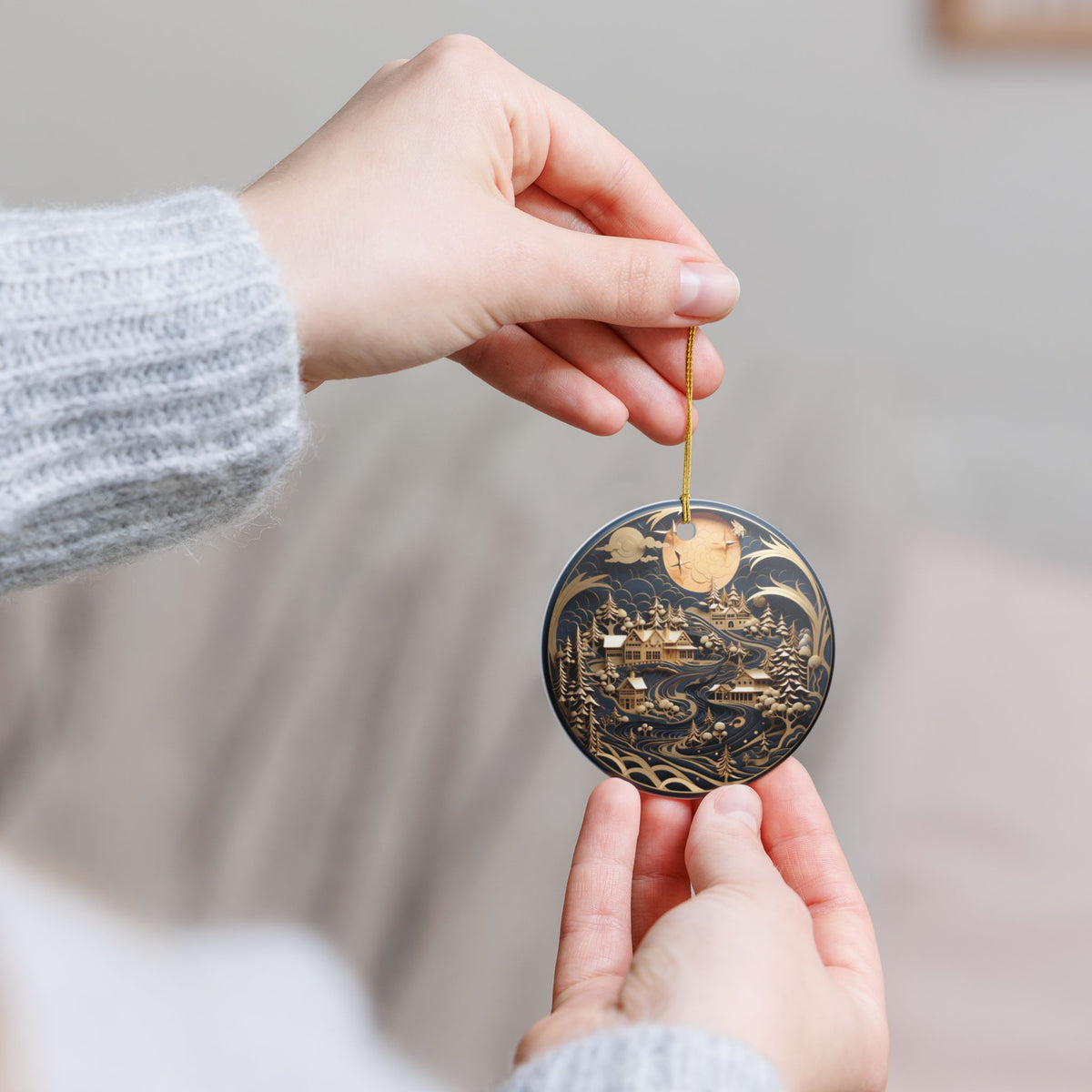 Winter Village Ceramic Ornament     Item #662444