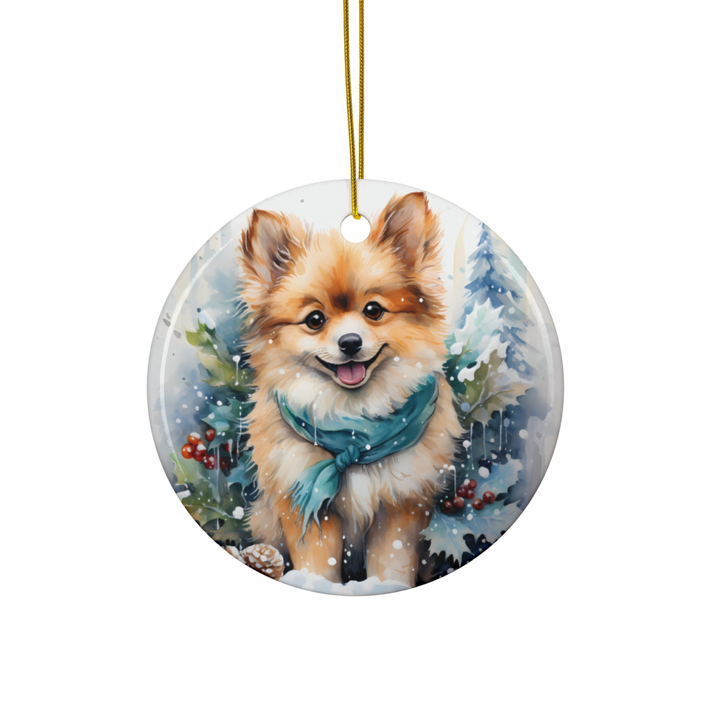 Dog Ceramic Disc Ornament        Item #2506971