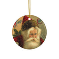 Santa Ceramic Disc Ornament            Item #7728015