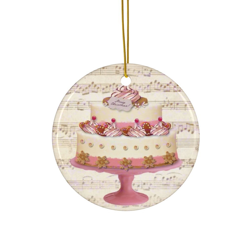 Cake Ceramic Disc Ornament       Item #8541814