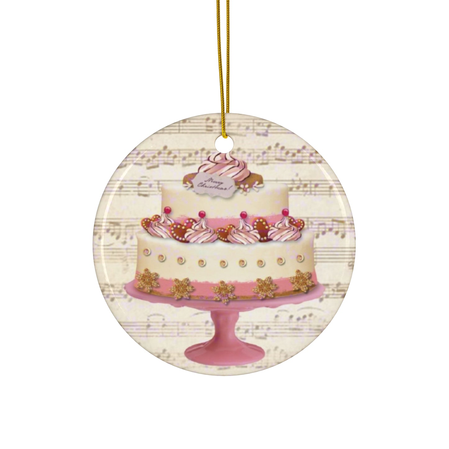 Cake Ceramic Disc Ornament       Item #8541814