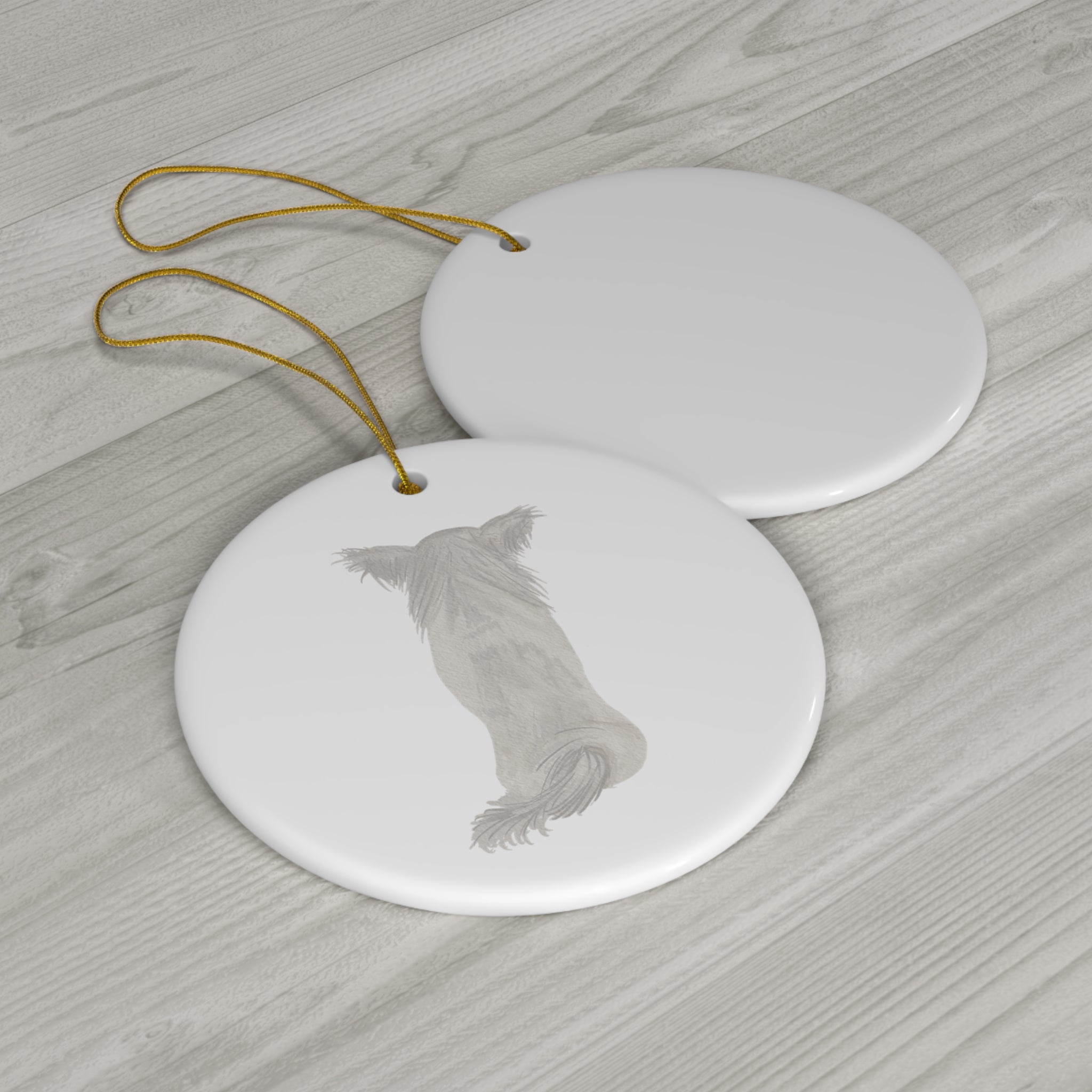 Dog Ceramic Disc Ornament        Item #3036115