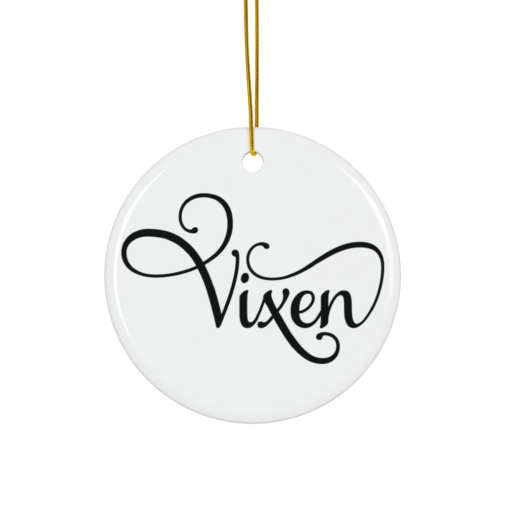 Vixen Ceramic Disc Ornament          Item #3693364
