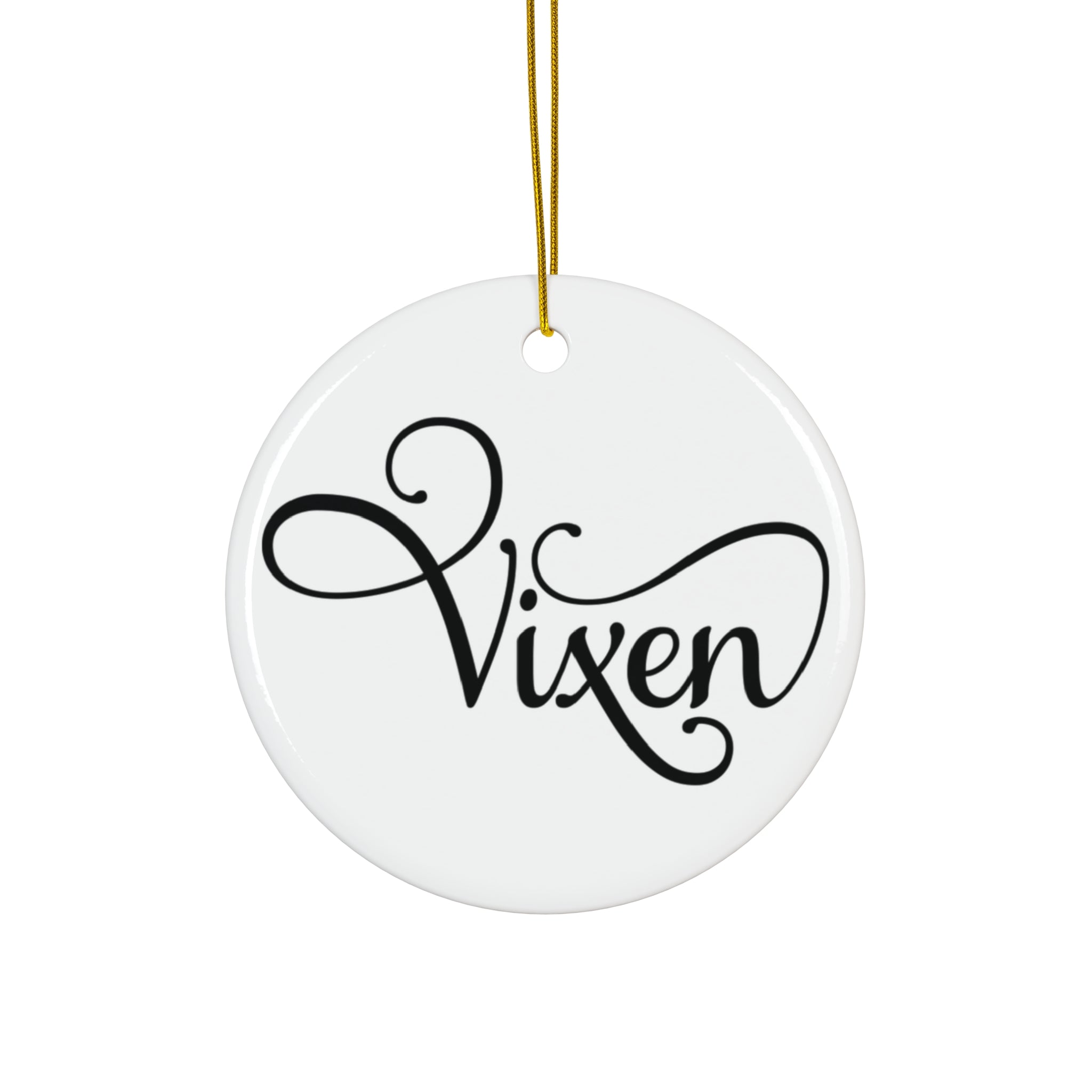Vixen Ceramic Disc Ornament          Item #3693364