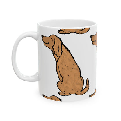 Golden Retriever Pattern Ceramic Mug — Cute Dog Lover Coffee Cup 11oz  Item #857206