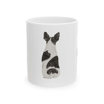 Dog Silhouette Mug – Back View Ceramic Coffee Cup 11oz    Item #61502