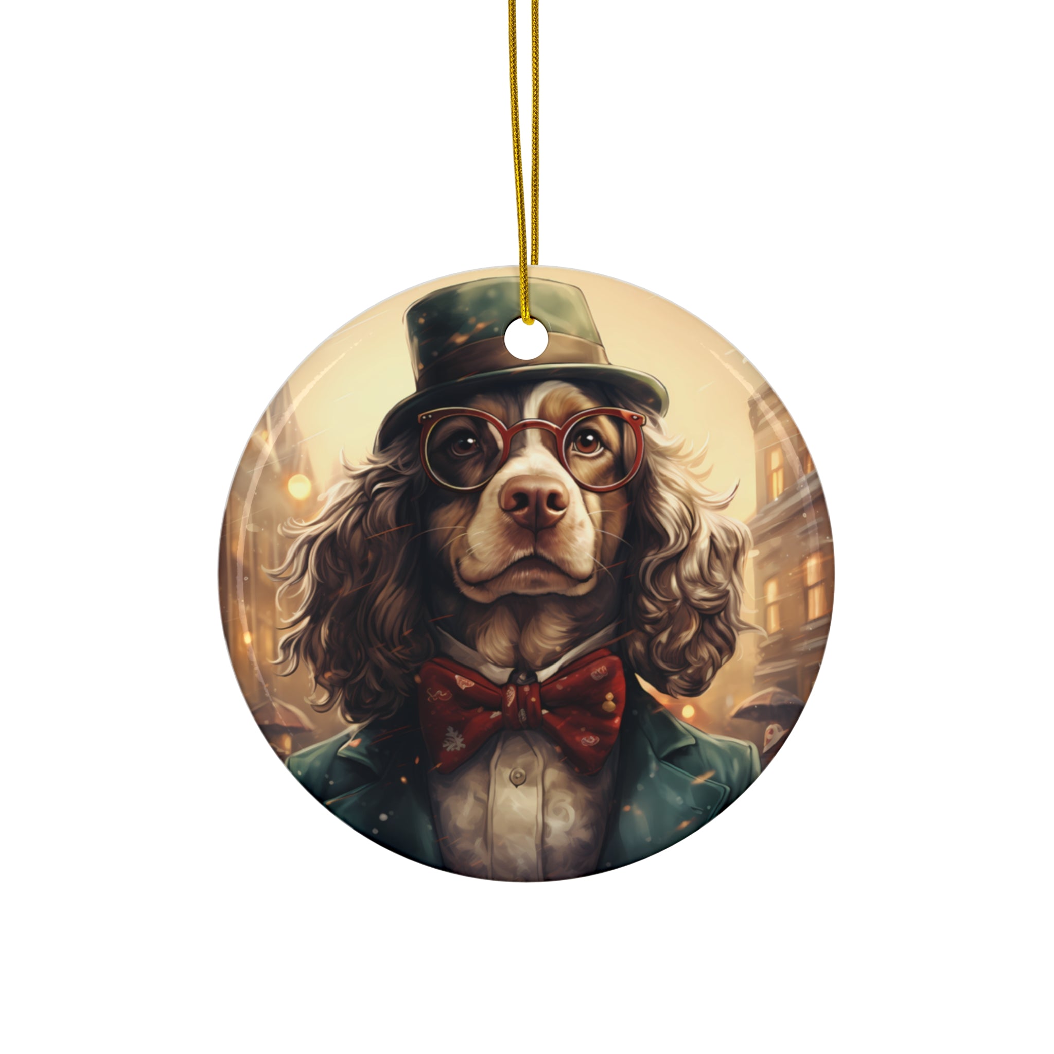 Dog Ceramic Disc Ornament         Item #29075