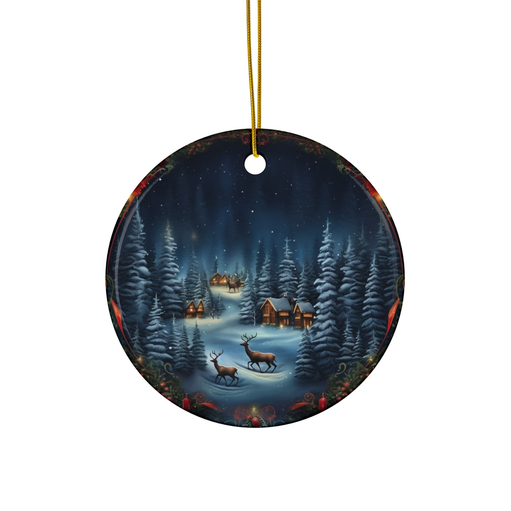Christmas Deer Ceramic Ornament          Item #7508092 - Buckshot's Bargain Barn