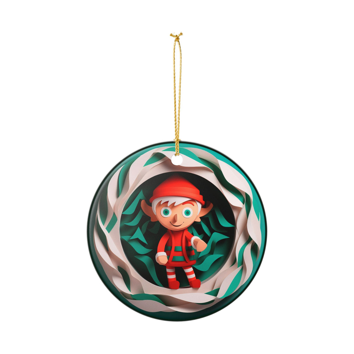 Christmas Elf Ceramic Ornament   Item #267092