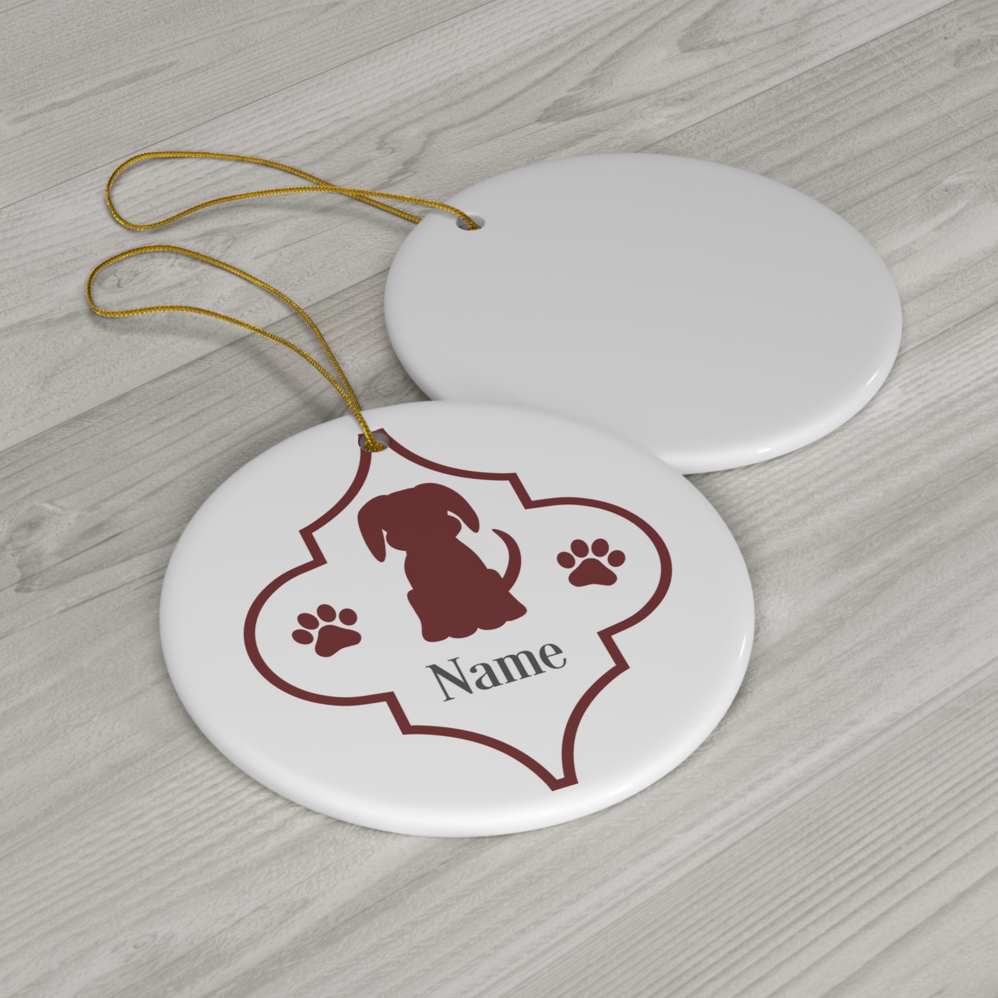 Personalized Dog Ceramic Disc Ornaments          Item #876034