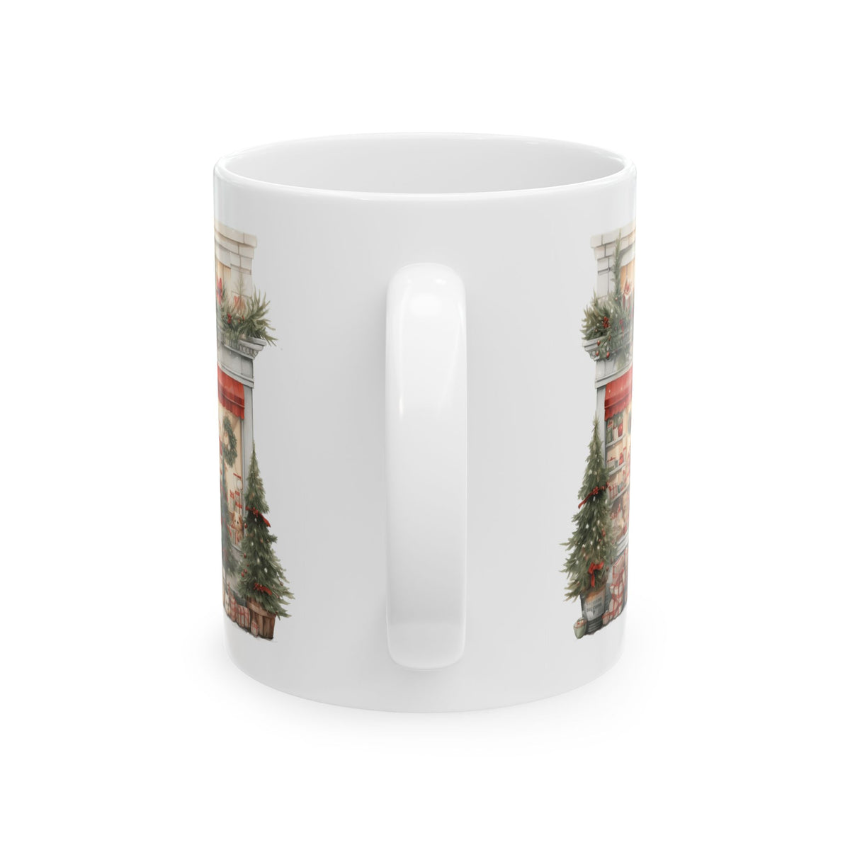 Christmas Village With Dogs Ceramic Mug – Festive Holiday Coffee Cup 11oz  Item #631298