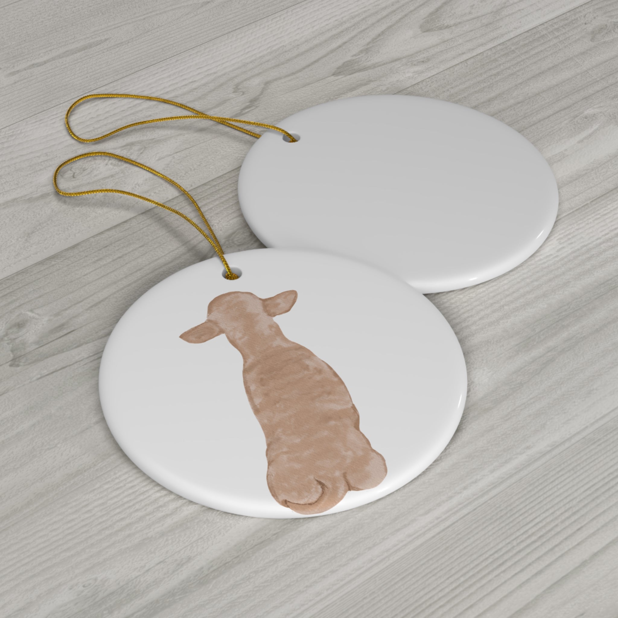 Dog Ceramic Disc Ornament        Item #9388933
