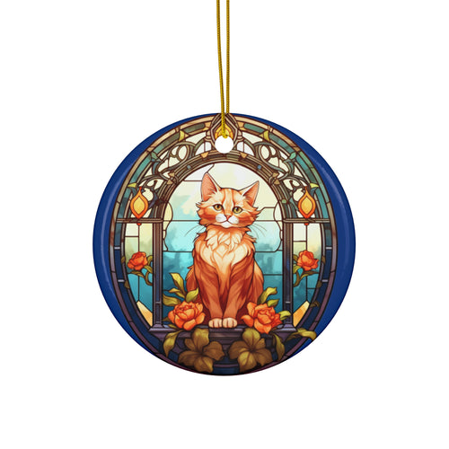 Cat Ceramic Disc Ornament            Item #6428087 - Buckshot's Bargain Barn