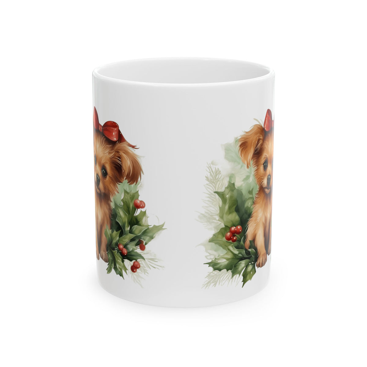 Christmas Holly Dog Mug  11oz  Item #96557