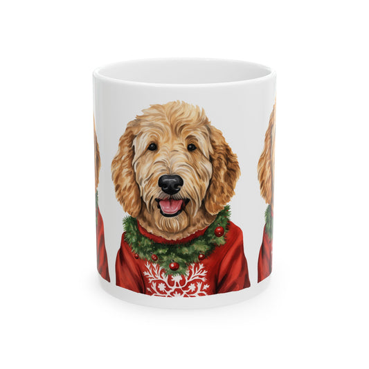 Golden Doodle Christmas Mug – Festive Dog Holiday Coffee Cup 11oz   Item #455198