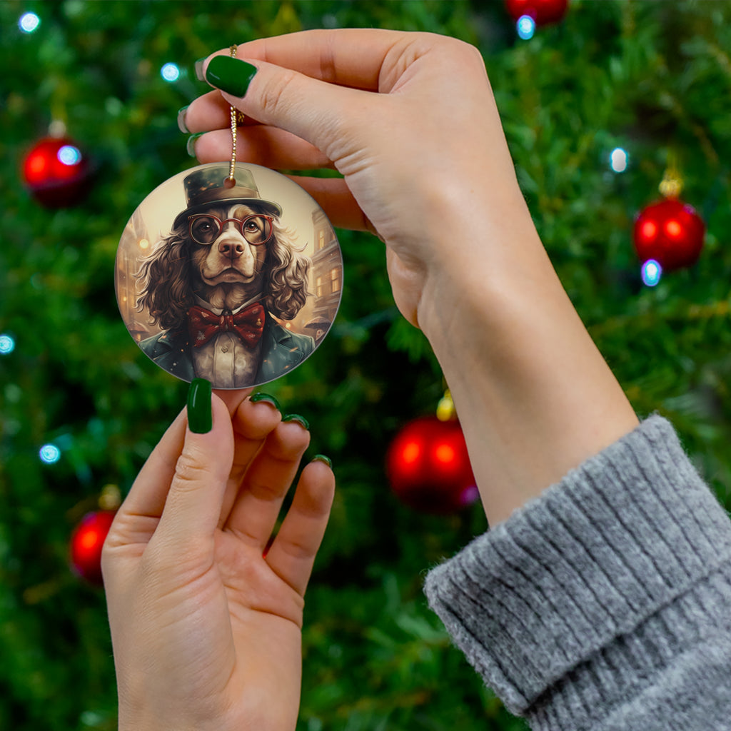 Dog Ceramic Disc Ornament         Item #29075