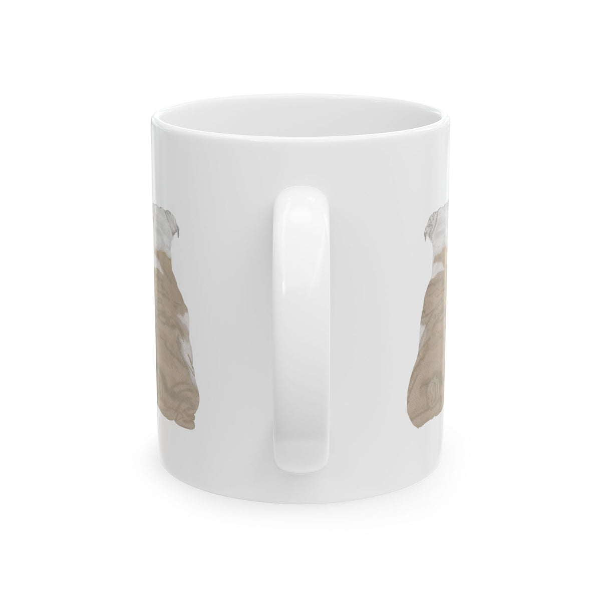 Dog Silhouette Mug – Back View Ceramic Coffee Cup 11oz    Item #47433