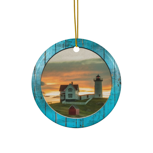 Lighthouse Ceramic Disc Ornament     Item #7052097