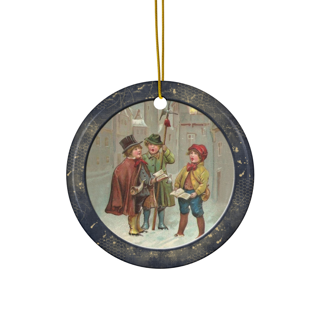 Christmas Scene Ceramic Disc Ornament      Item #2710791