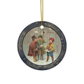 Christmas Scene Ceramic Disc Ornament      Item #2710791