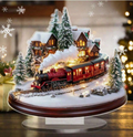 Christmas Carousel Snow Globe Figurine By Santa's Creations