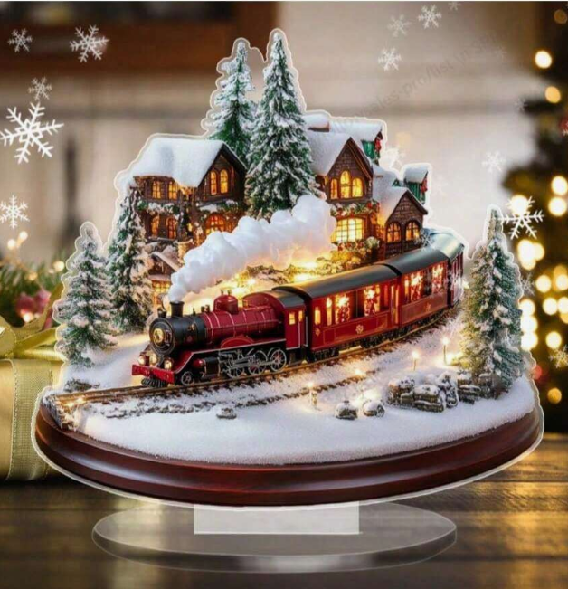 Christmas Carousel Snow Globe Figurine By Santa's Creations