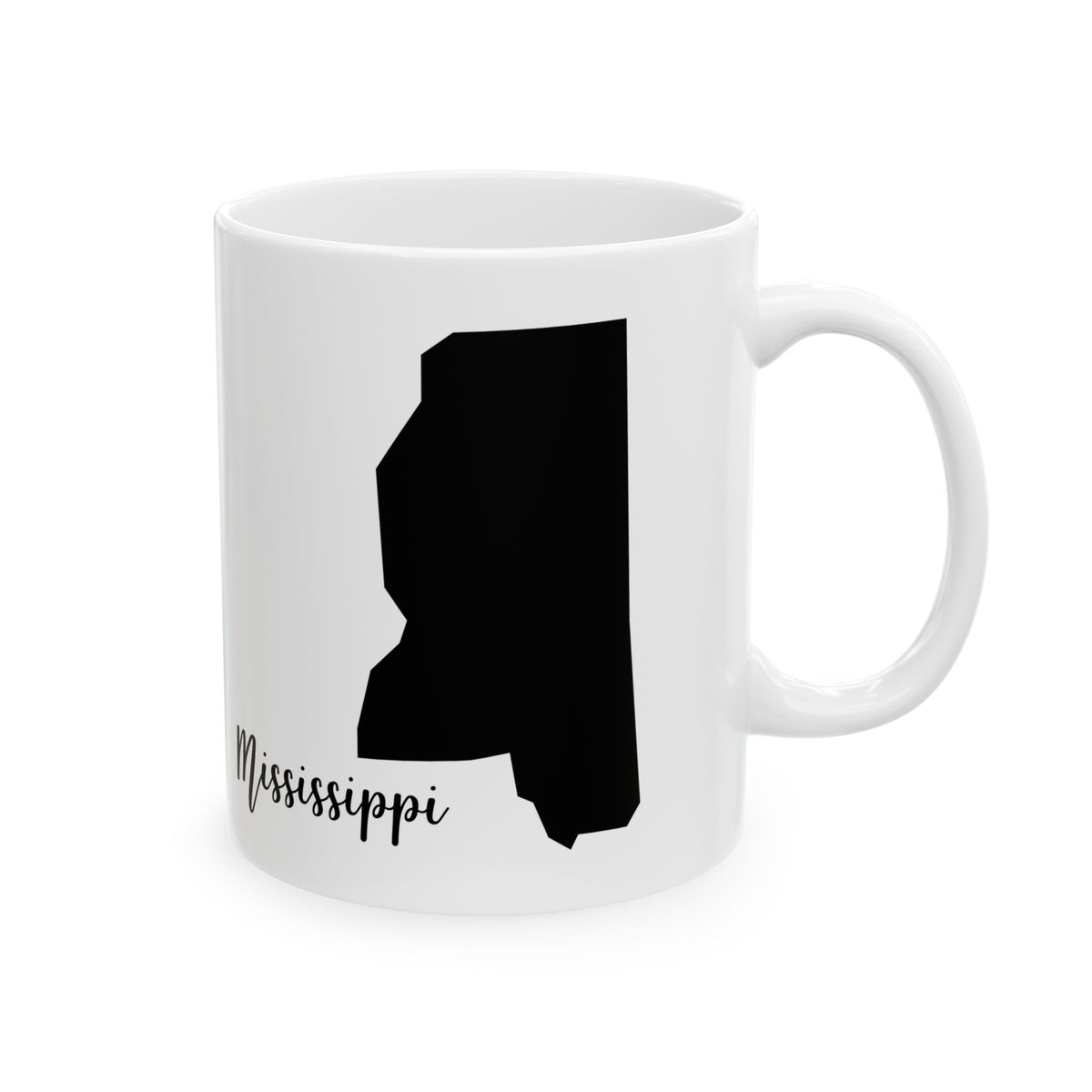 Mississippi State Silhouette Ceramic Mug – 11oz    Item #35281