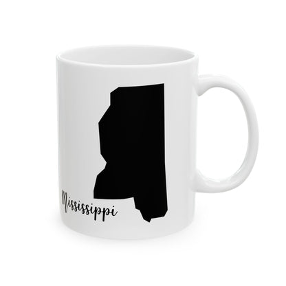 Mississippi State Silhouette Ceramic Mug – 11oz    Item #35281