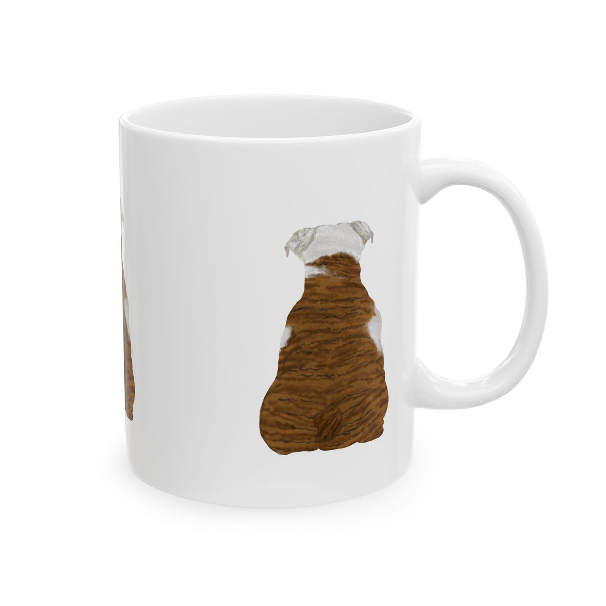 Dog Silhouette Mug – Back View Ceramic Coffee Cup 11oz    Item #733616
