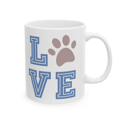 Love Paw Ceramic Mug — Pet Lover Coffee Cup 11oz    Item #820312