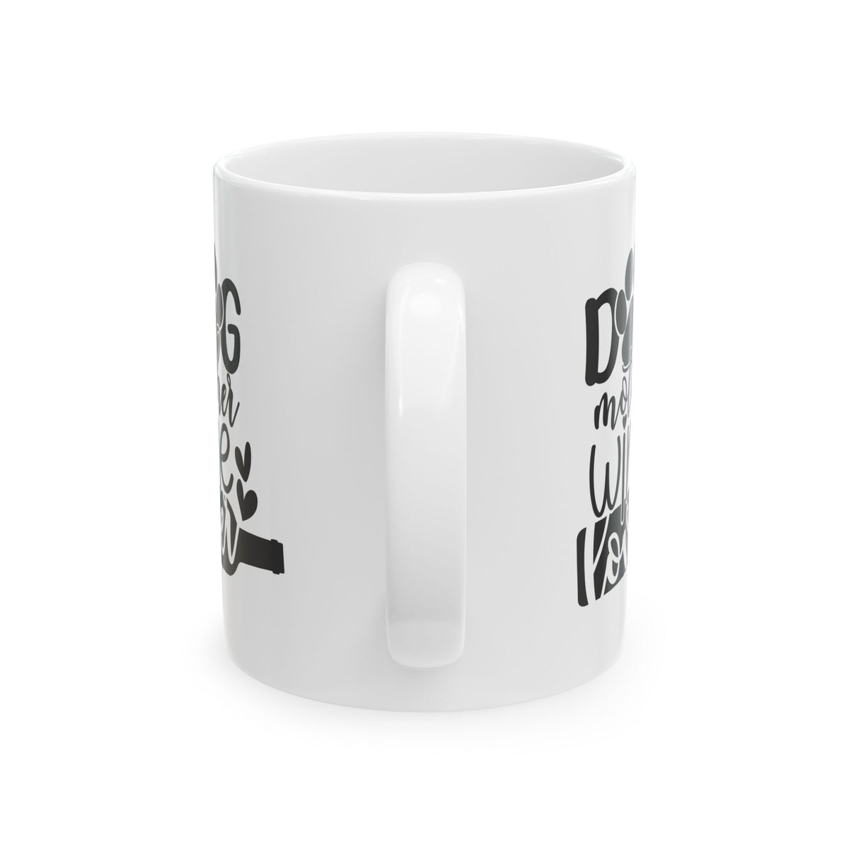 Dog Mom Wine Lover Mug — Funny Paw Print Ceramic Coffee Cup 11oz   Item #772555