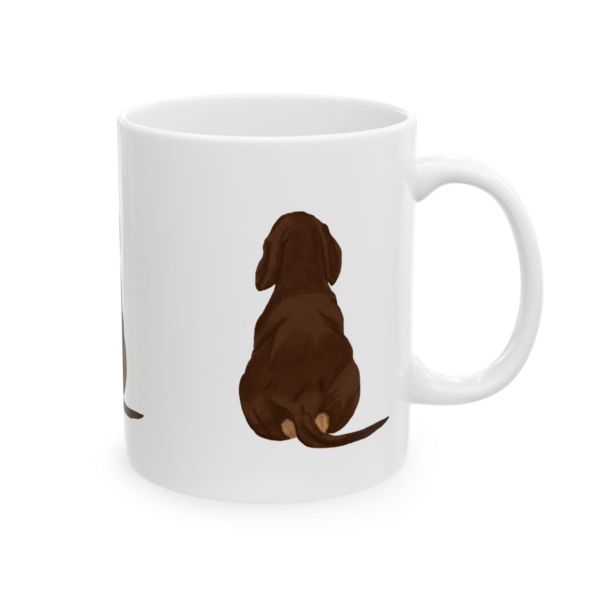 Dog Silhouette Mug – Back View Ceramic Coffee Cup 11oz    Item #437812