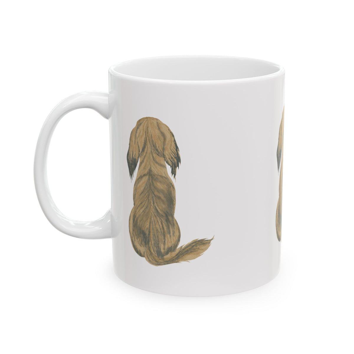 Dog Silhouette Mug – Back View Ceramic Coffee Cup 11oz    Item #26333